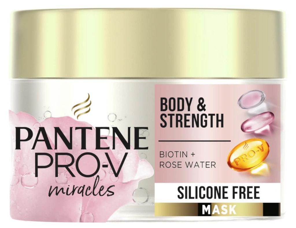 Pantene Masker - 160ml - miracles - body & strenght biotin+rose water
