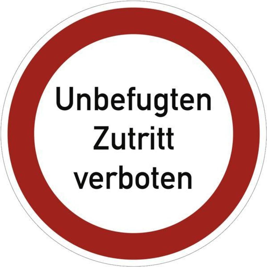 Dreifke® Schild Unbefugten Zutritt verboten, Textschild, Produktbild 