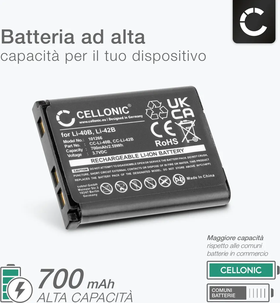 Set 2x Batterie CELLONIC NP-45 Medion Life P44024 E44050 700mAh - 2