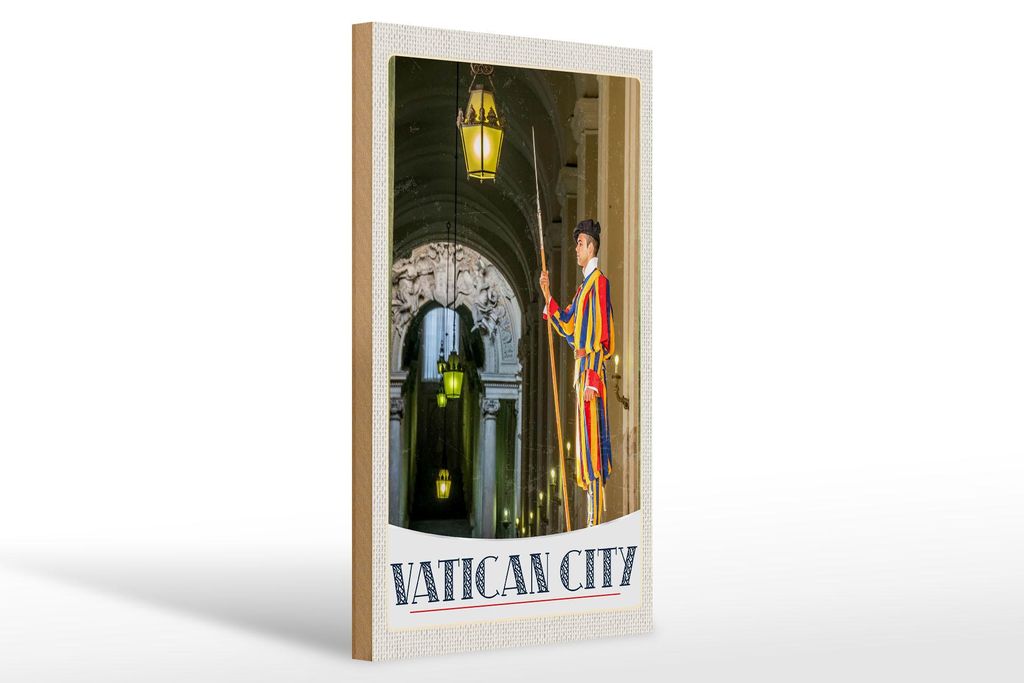 Holzschild Reise 20x30cm Vatikan City Kirche Wachmann Produktbild 