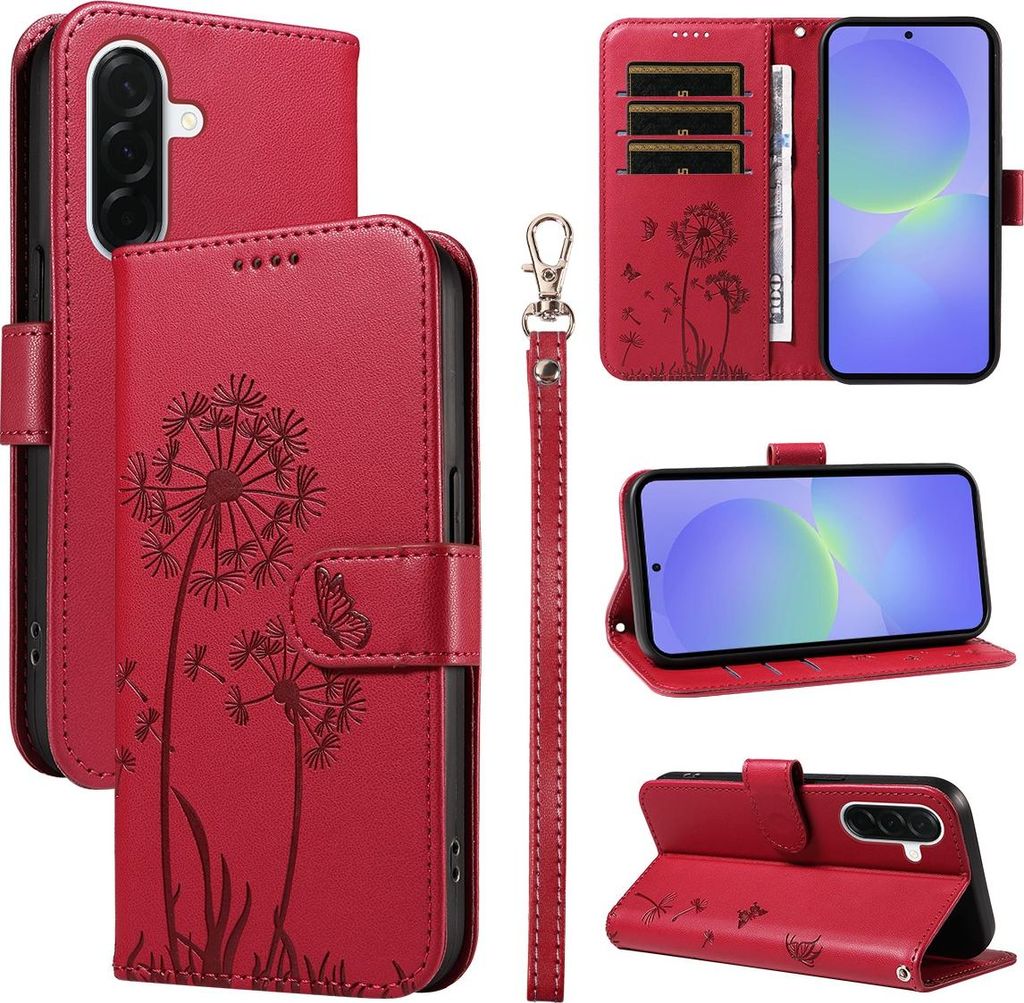Samsung Galaxy A37 Hülle - Coverup Pusteblume Klapphülle - Rot