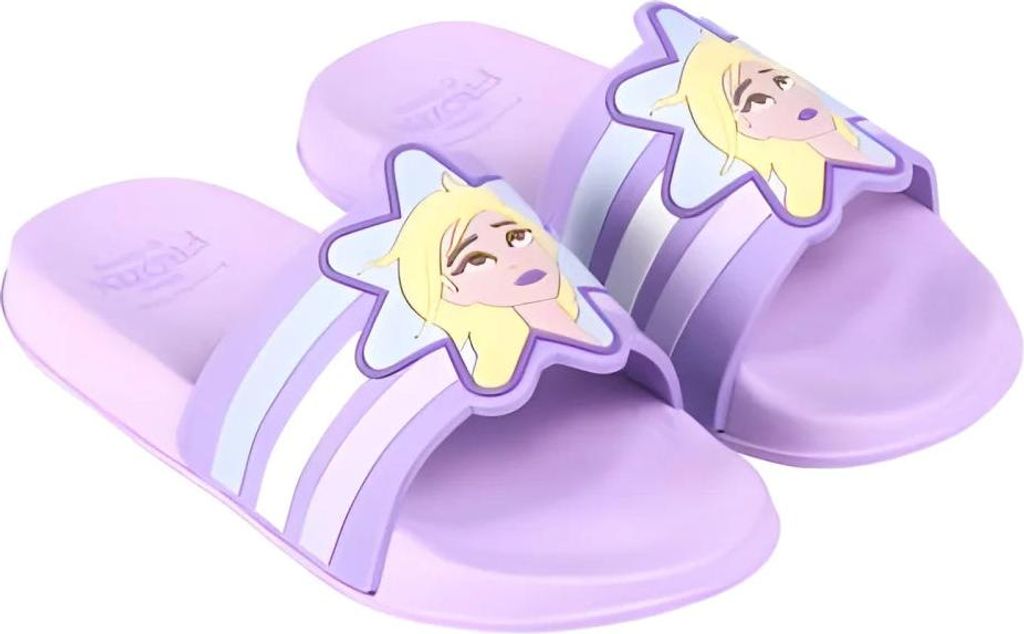 Disney Die Eiskönigin Elsa Mädchen Kinder 3D Sandalen Badeschuhe – Lila / 32/33