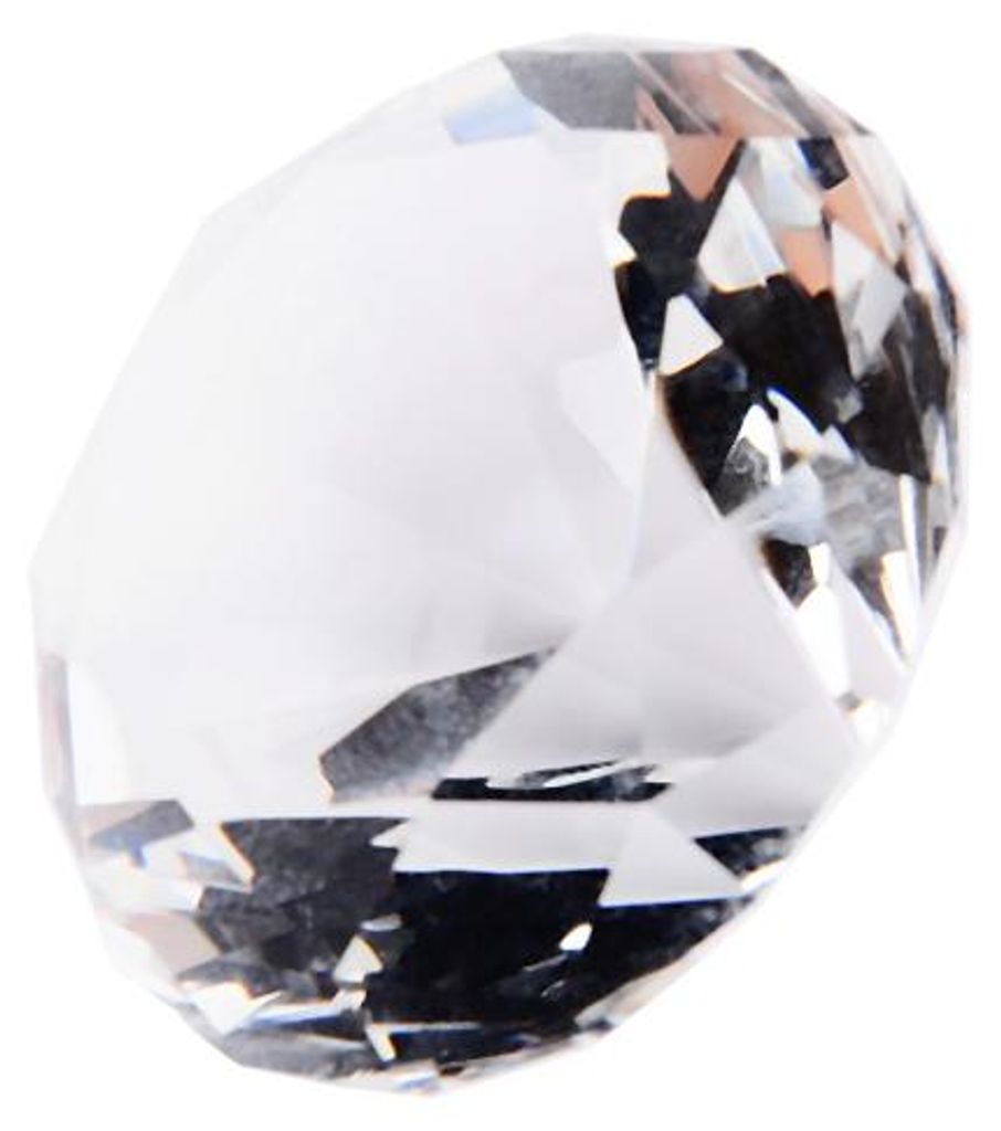 40 mm klarer Kristall-Diamantschliff-Glasschmuck, Briefbeschwerer, Hochzeit, Heimdekoration, Geschenk