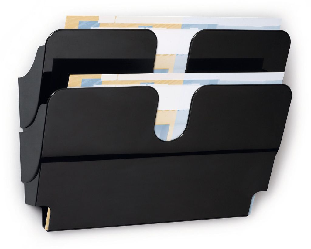 DURABLE Prospektspender FLEXIPLUS 2 A4 quer 2 St., schwarz Produktbild 