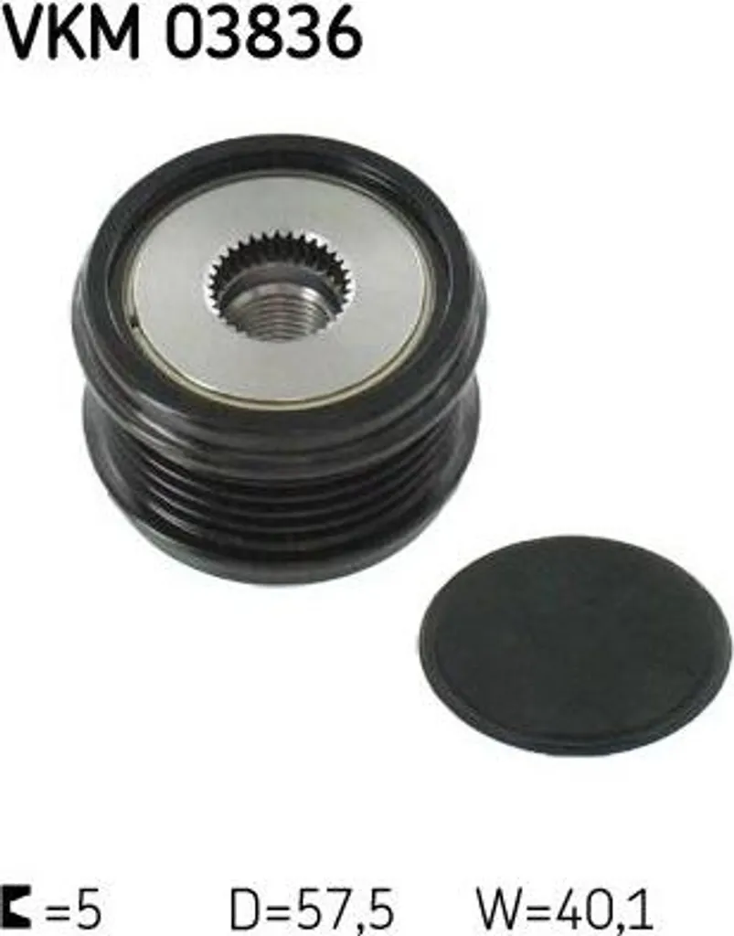 Roue libre alternateur SKF VKM 03836 : stoppe les bruits de courroie