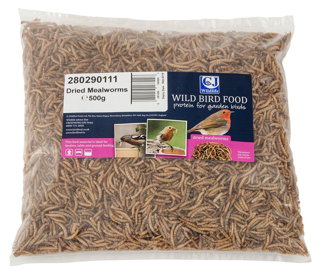 CJ Wildlife Mehlwürmer getrocknet 500g - Vogelfutter für Produktbild 