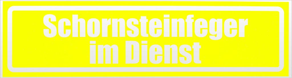 Kiwistar Schornsteinfeger im Dienst invertiert Magnetschild Schild magnetisch - 45cm Neongelb - Magnetfolie für Auto PKW Kfz