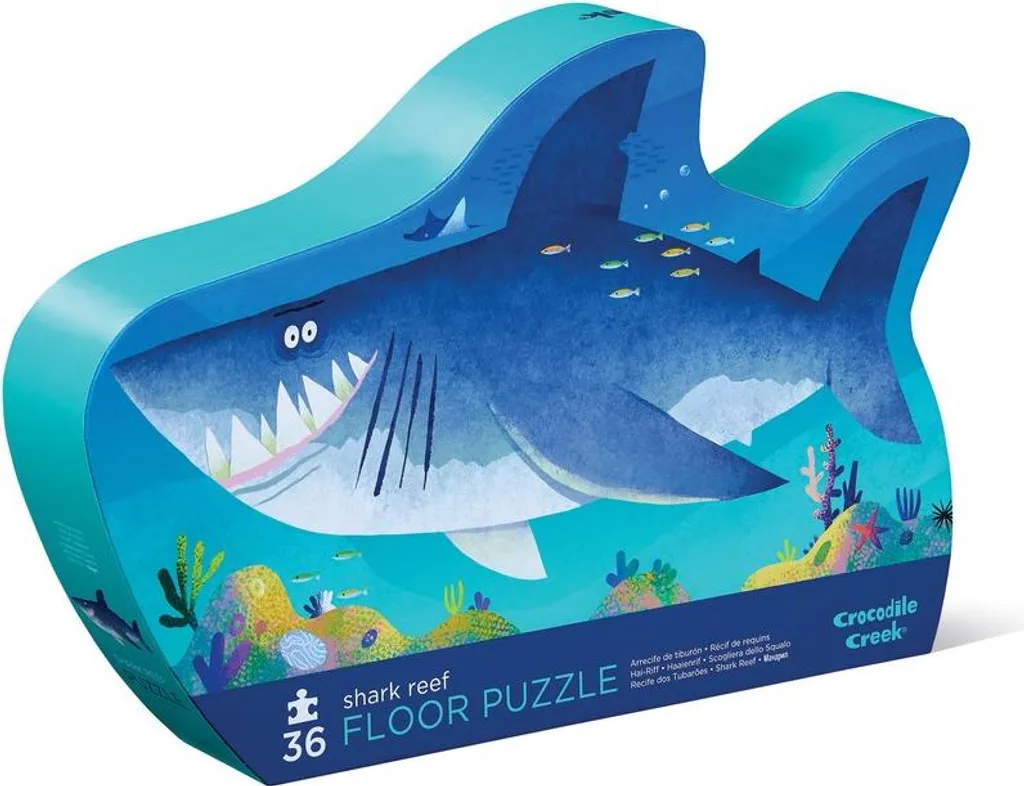 Puzzle en forme de requin Shark Reef Crocodile Creek de 36 pièces enfant