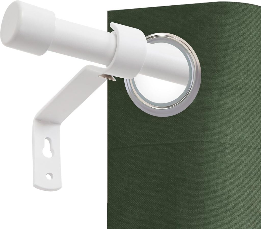 Mardom Home | Gardinenstange - Weiß - Ausziehbar 120-210 cm - Vorhangstange Ø 19/16 mm - Aus Metall - für Gardinen und Vorhänge