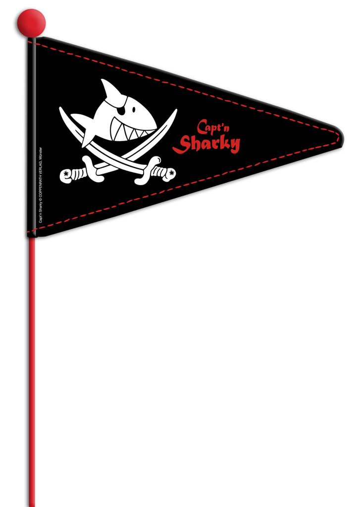 Bike Fashion KS gagliardetto per bici Capt'n Sharky, diviso Immagine del prodotto 