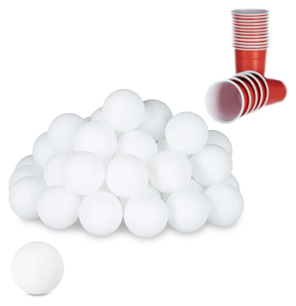 Lot de 288 Balles Beer Pong Résistantes avec Rebond Idéal pour Fêtes