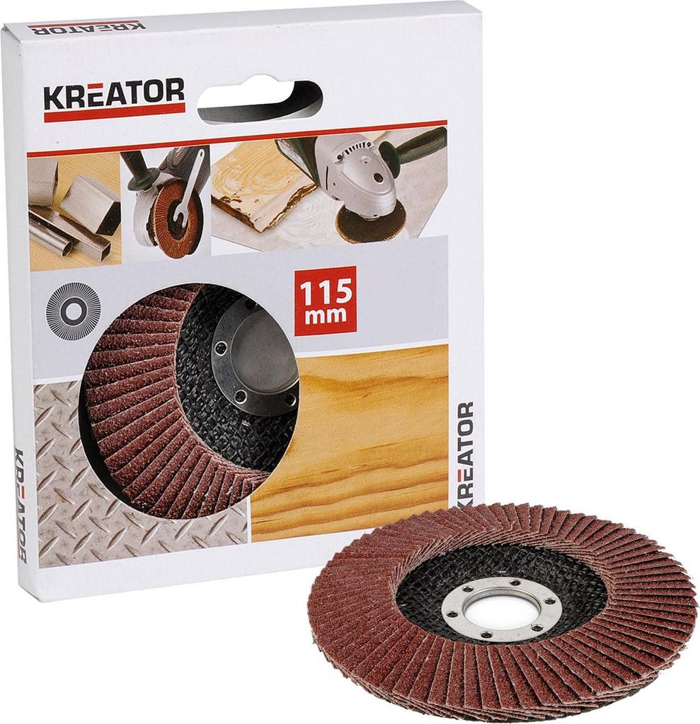 KREATOR Schleifscheibe Fächerschleifscheibe Durchmesser 115mm Körnung G40 - KRT255003