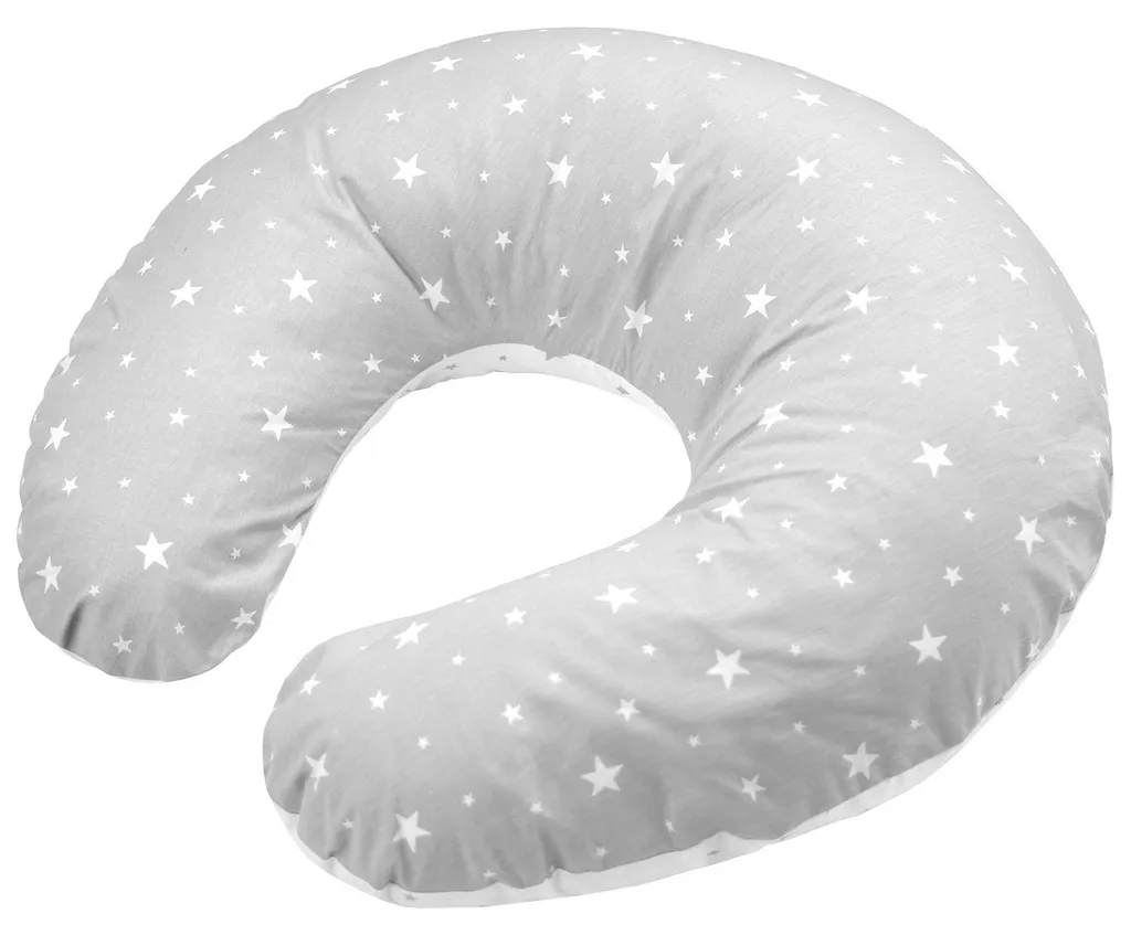 Coussin de maternité et d'allaitement Gris 120cm Sevira Kids Stella