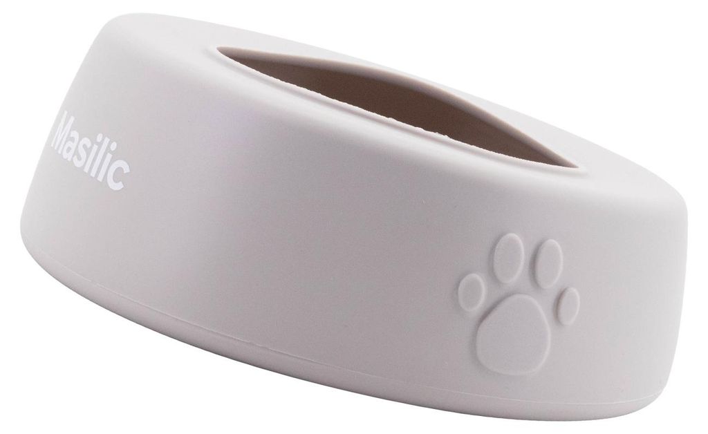 Masilic Hundenapf aus Silikon 850ml, Grau, Anti-Spill Silikonnapf, Rutschfest, Stabiles, Kippsicheres Design, Ideal für Hunde & Katzen, Leicht zu ...