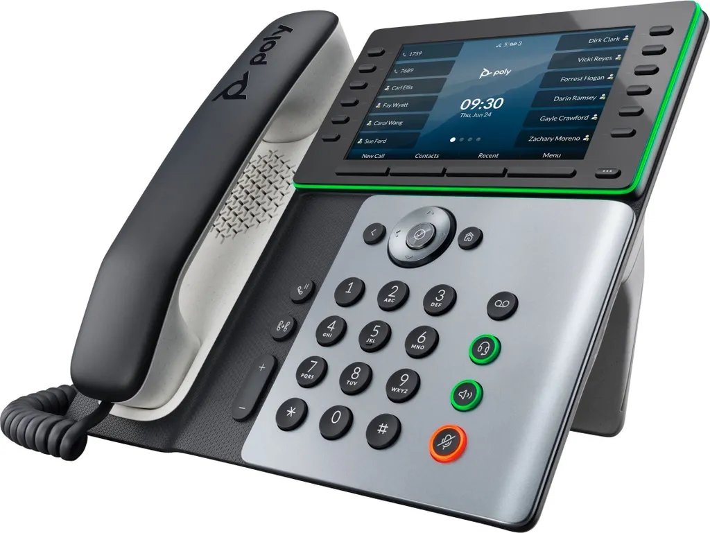 Poste Téléphonique IP Poly Edge E500 Compatible PoE avec Combiné Filaire - 7