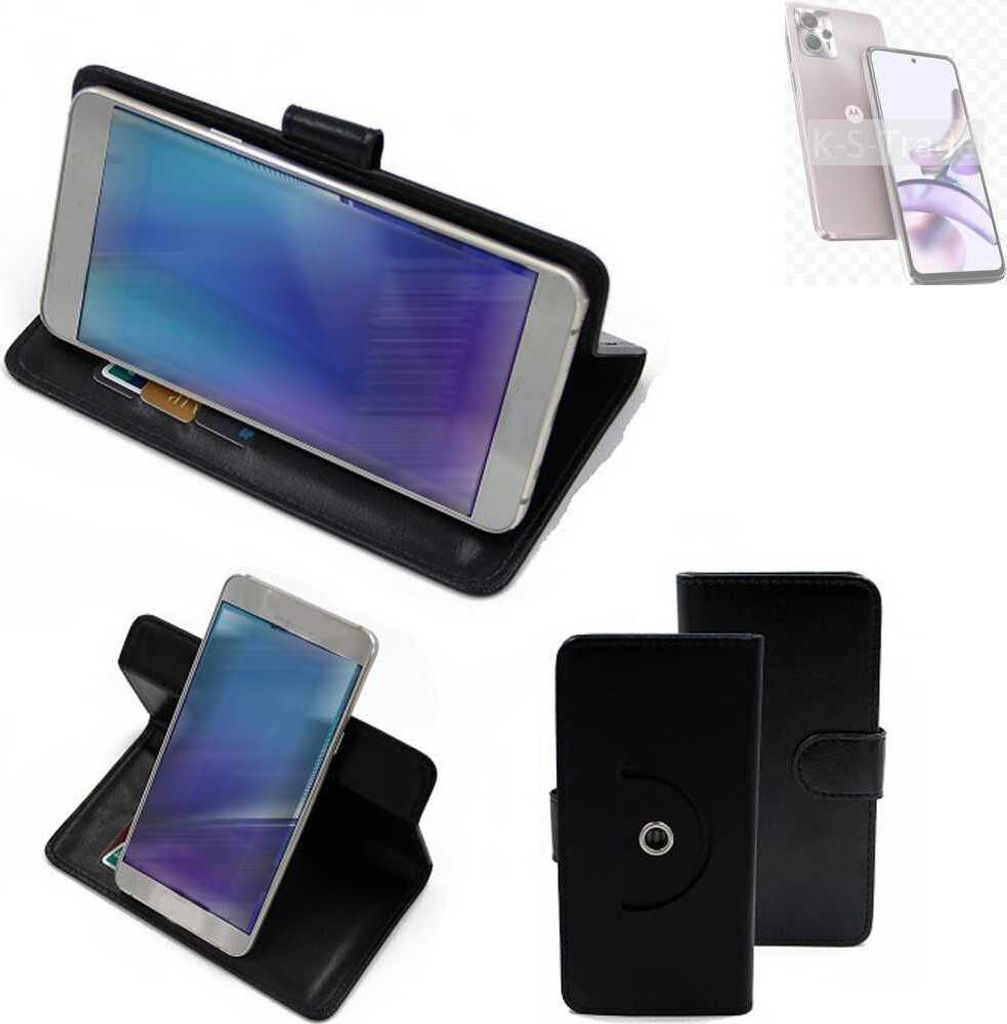 K-S-Trade Case Schutzhülle Handyhülle kompatibel mit Motorola Moto G13 Flipcase Smartphone Cover Handy Schutz Tasche Klapphülle Walletcase