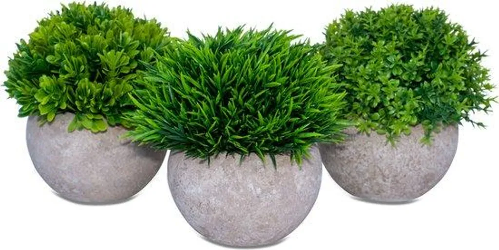 Plantes artificielles en petits pots pour décoration de salon et bureau
