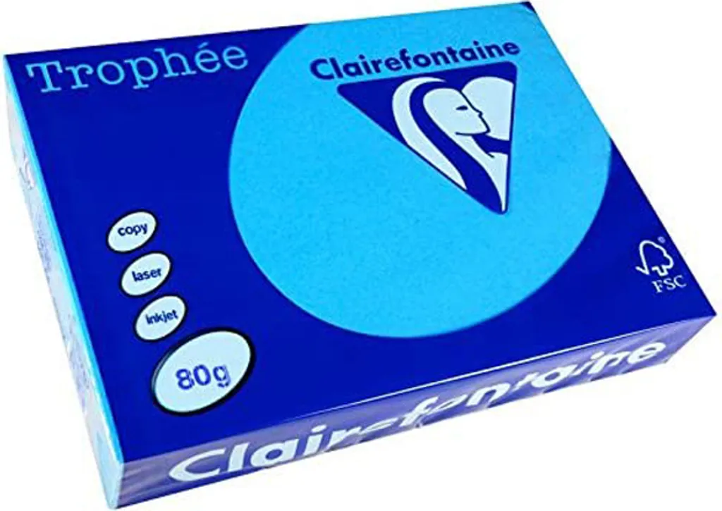 Papier Clairefontaine Trophée A4 80g bleu royal - Ramette 500 feuilles