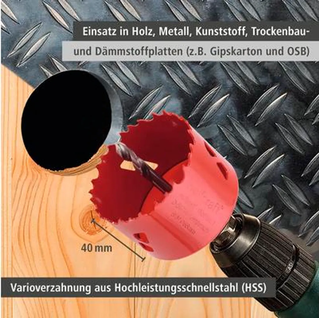 Wolfcraft Punta 65mm Multimateriale: Addio ai Fori Imprecisi - 9