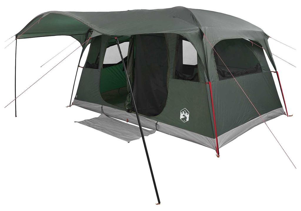 vidaXL Tunnelzelt Olivegrün 427 x 305 x 205 cm Polyester und Stahl