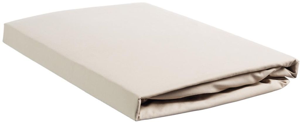 Ambiante Renforcé-Spannbettlaken für 35cm hohe Matratzen Baumwolle Uni Farbe Sand Größe 180x200