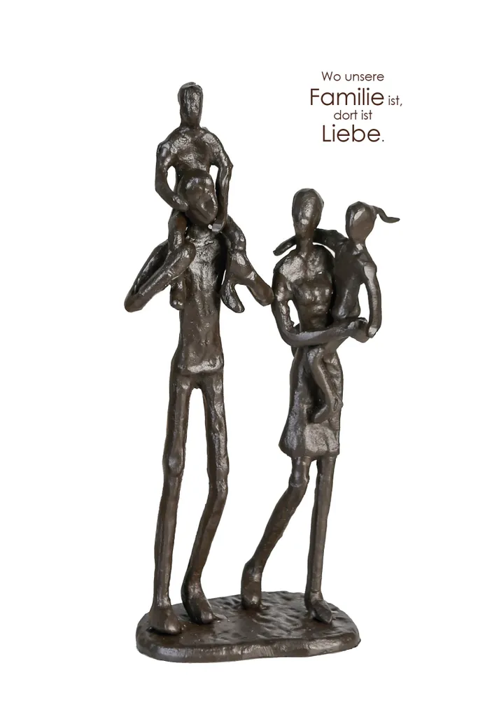 Idée Cadeau Famille : Sculpture Gilde en Fer 22cm pour Salon et Bureau