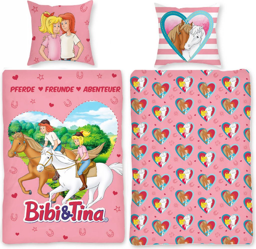 Bibi und Tina Herz Bettwäsche Linon / Renforcé Produktbild 