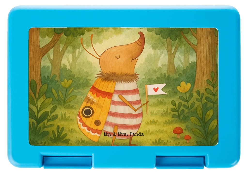 Mr. & Mrs. Panda Bento Box Nachtfalter Fähnchen Design - Weiß - Geschenk, Süß, Brotzeitdose, Was Kostet Die Welt, Spruch Witzig, Snackdose, Kä...