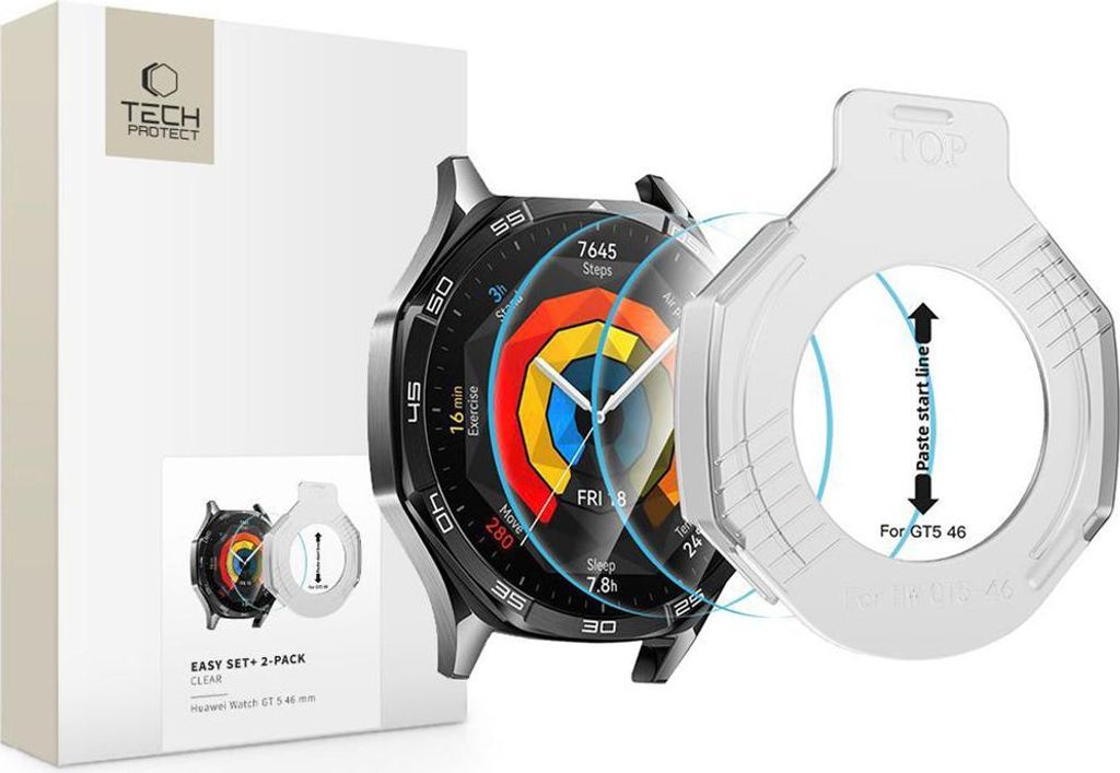Tech-Protect Easy Set+ 2-Pack Tvrdené sklo pre Huawei Watch Obrázok produktu 