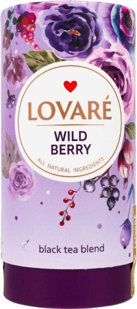 Lovare Schwarzer Ceylon-Loseblatt-Tee mit Beeren und Produktbild 