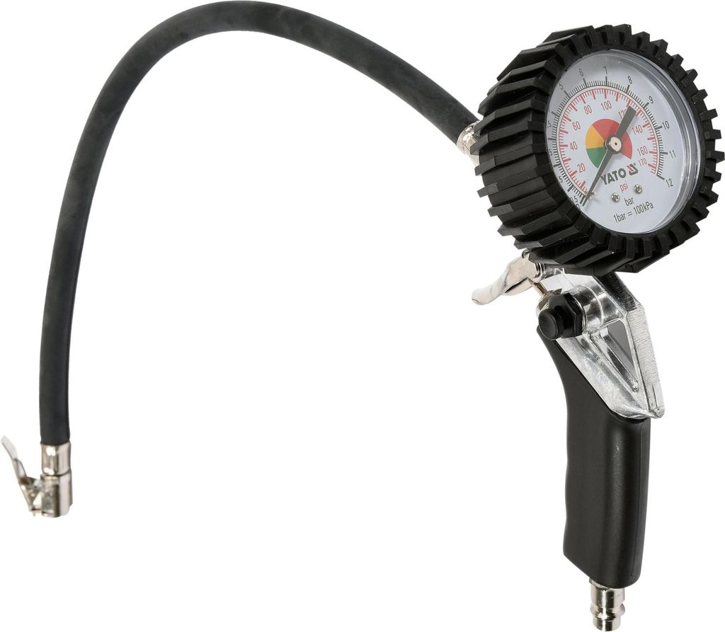 Gonfiatore pneumatico con manometro, 400 mm Immagine del prodotto 