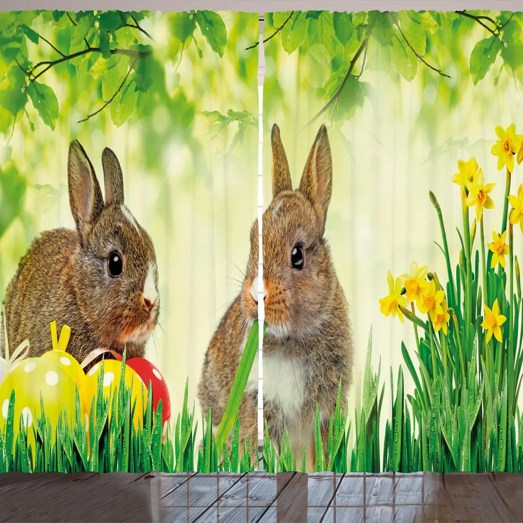 Tenda ARANDE Coniglio Pasqua 280x245 | Tessuto Premium Verde Felce