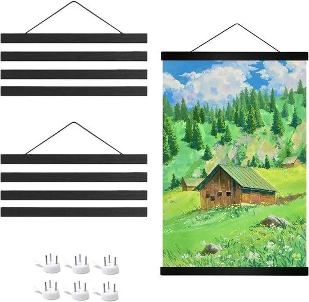 Cadre Magnétique en Bois 31cm : Suspendez vos Affiches A3 sans Abîmer