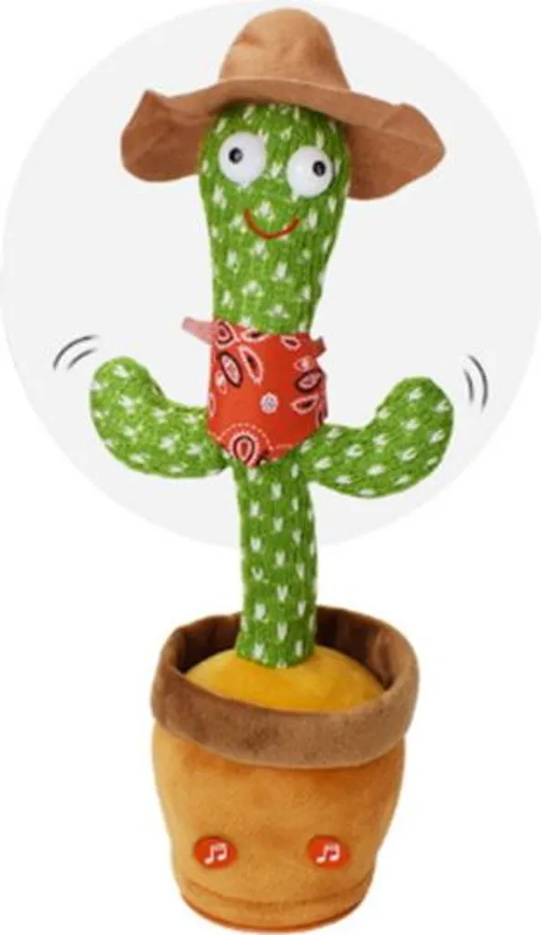 Cactus en peluche pour enfant : danse, chante et répète vos paroles