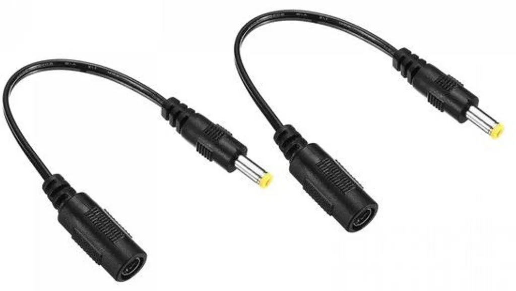 Rallonge noire pour caméras et LED - Solution câble court 5.5x2.1mm