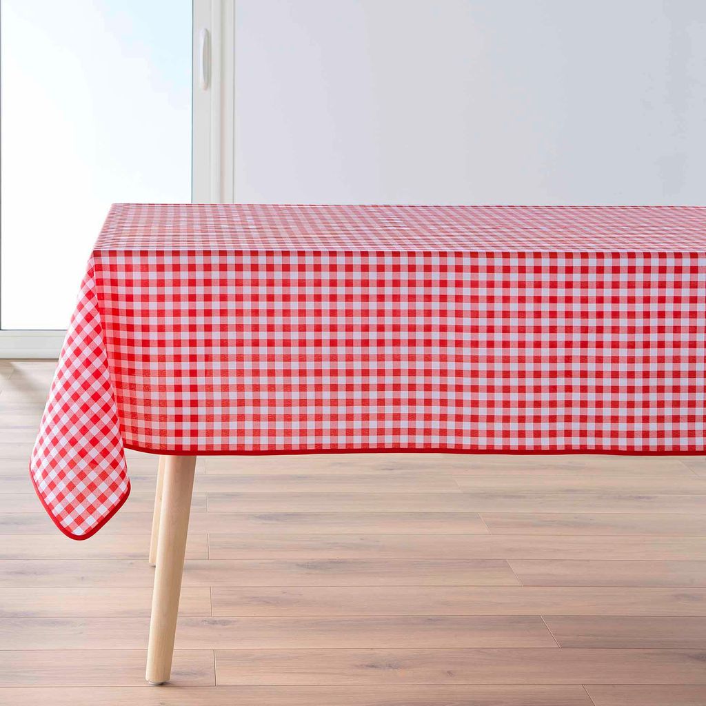 Karierte quadratische Tischdecke, VICHY, 150 x 150 cm