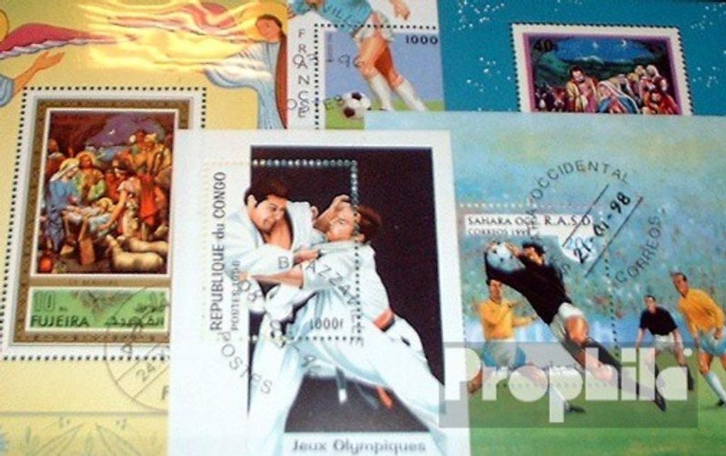 Briefmarken Alle Welt 5 verschiedene Blöcke