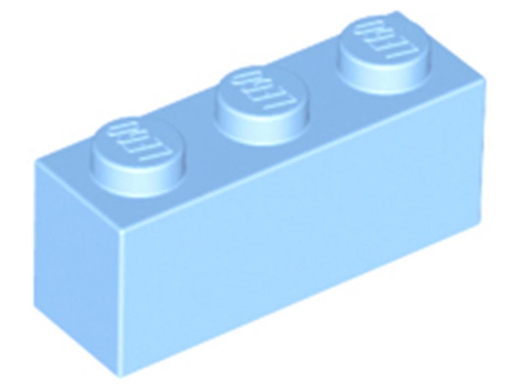 Lego 100 Stück 3622 Stein Brick 1x3 Part Basic Steine 100 Helles Hellblau