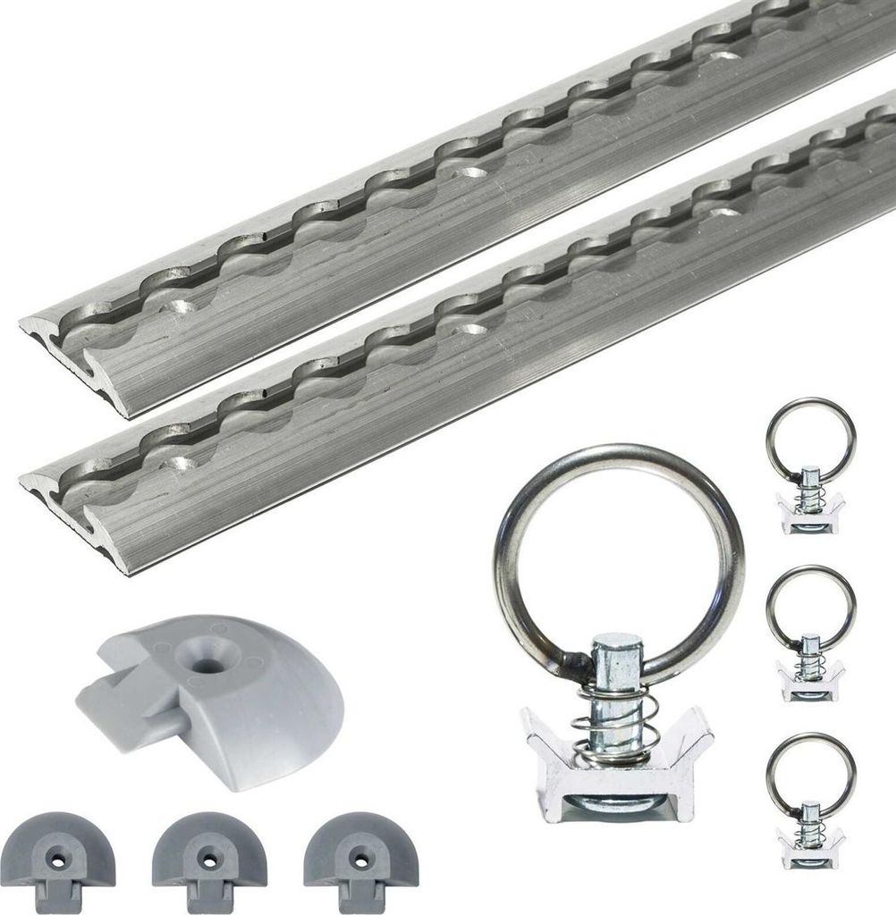 Safetytex Zurrschiene halbrund 2 Meter Set Single Fitting Produktbild 