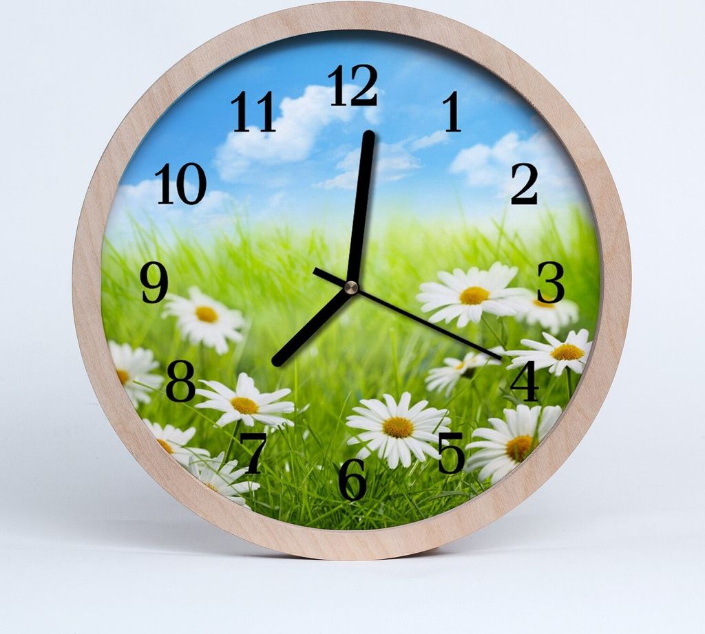 Holzuhr 20fi cm wanduhr - Wiese Landschaft