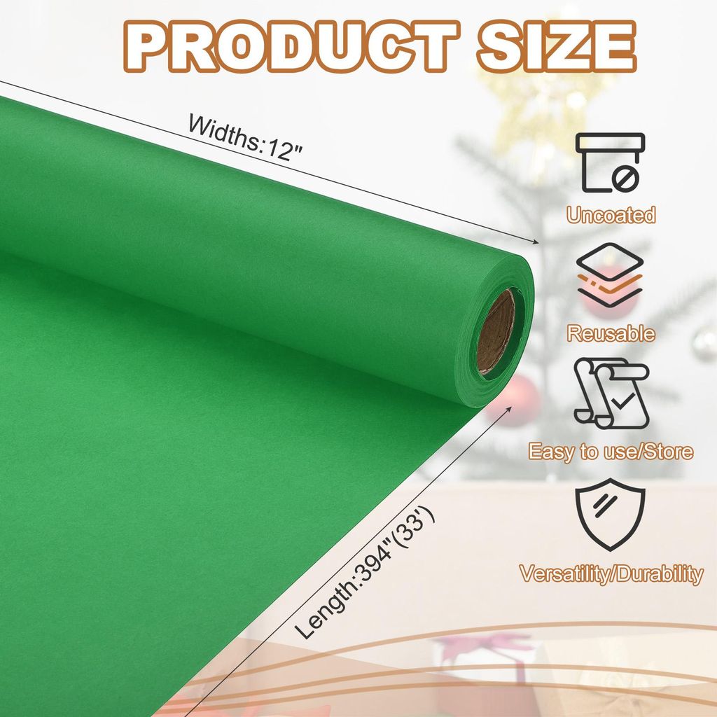 Geschenkpapier, 29.6cm x 10m 70 GSM Geschenkpapier Rolle Geschenkpapier Einfarbig Packpapier Wrapping Paper fš¹r Poster Pinnwand Geschenkverpacku...