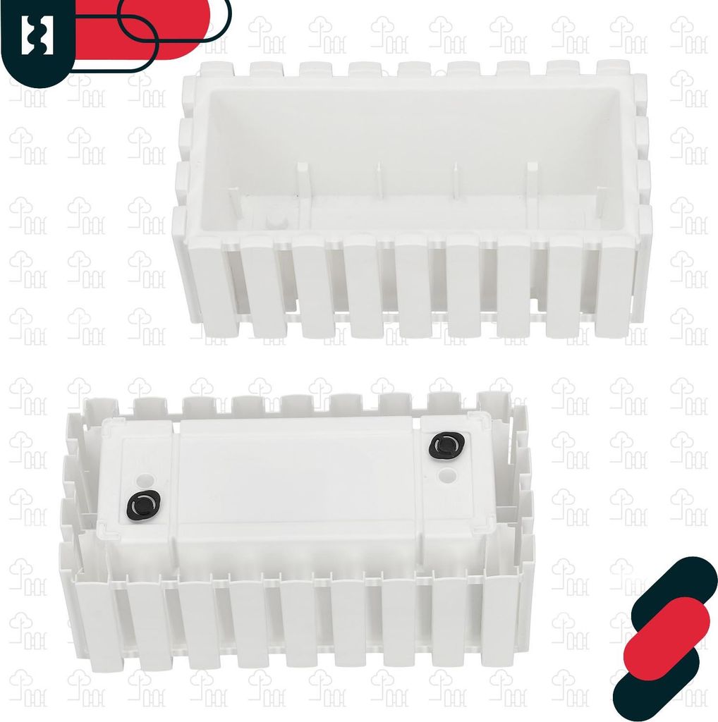 KOTARBAU 2er Set Blumenkasten Blumentopf 38x18x16 cm Wei