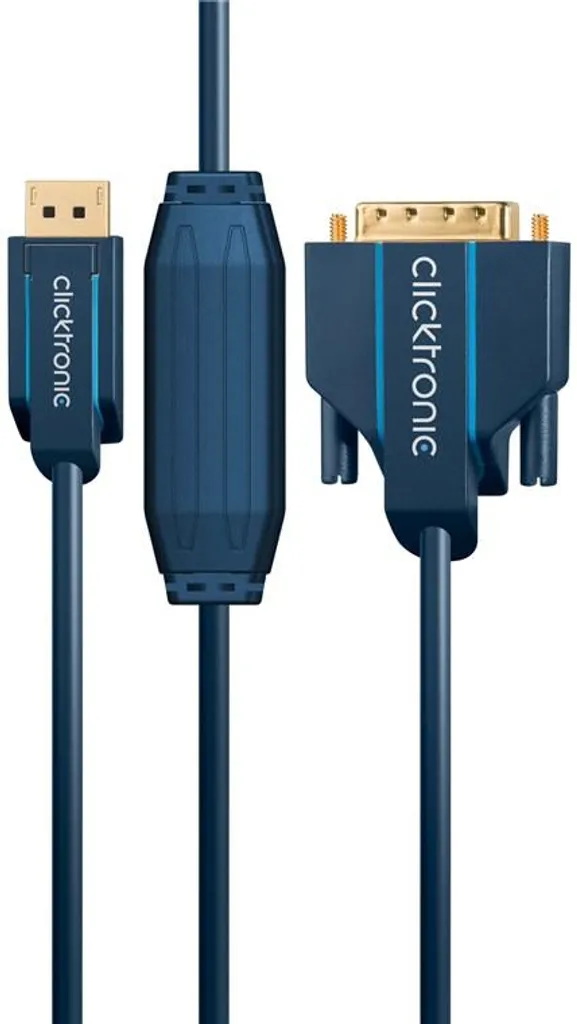 Câble pour brancher PC DisplayPort sur écran DVI Clicktronic actif 2m - 4