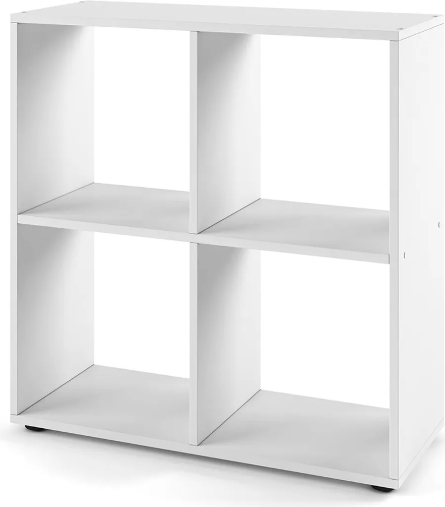 Bibliothèque cube Vicco Tetra 4 cases blanc - Rangement modulaire moderne