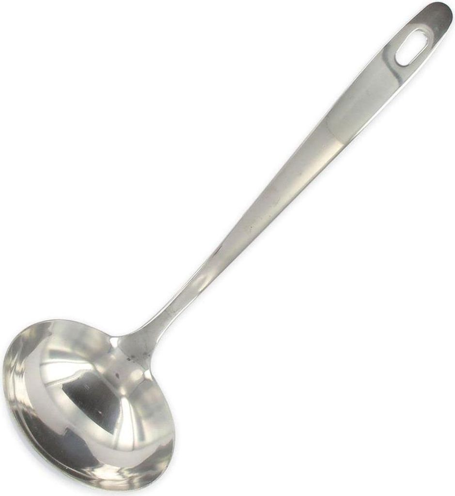 Fackelmann Schöpfkelle aus Edelstahl – Küchenhelfer Edelstahl – Silber, 28 cm