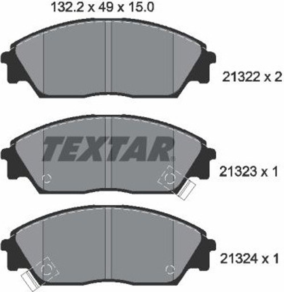 Textar Bremsbeläge vorne für Honda Civic Concerto CRX Prelude1,4 - 2,0 Akebono