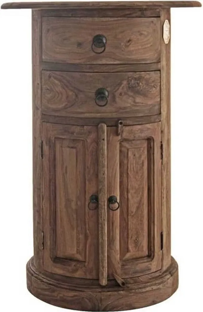 Commode Compacte 40x40 Palissandre LEEDS : Rangez Tout dans Petit Coin - 4