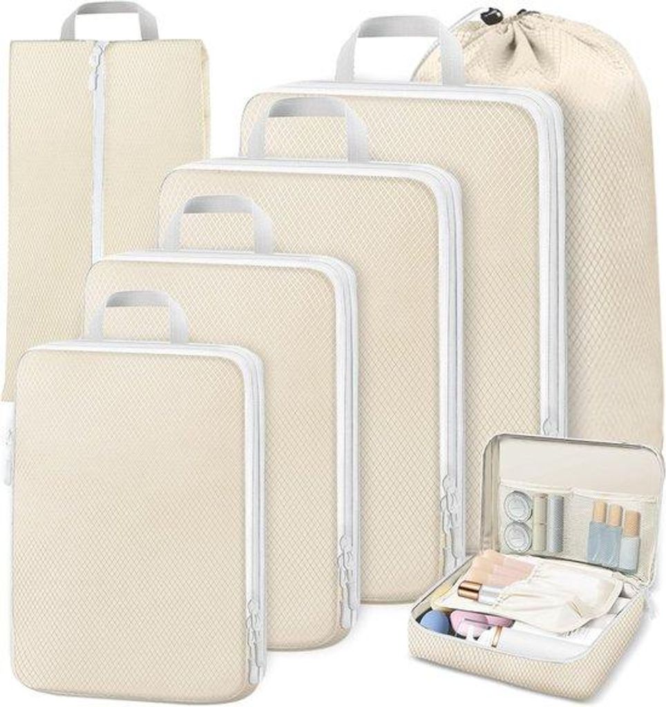 Reise-Organizer-Set - Koffer- und Taschen-Organizer - Ideal für Reisen - Keine mehr proppen - Für leichtes Reisen - Reise-Accessoires