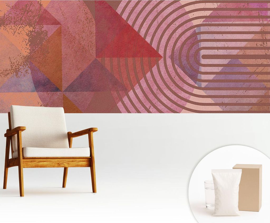 Fototapete - 250x104 cm - Tapete - Wandtapete - Wandbilder - Dekofolie - Tapete Folie - Wand - Dekoration - Wohnzimmer - Abstrakte Formen