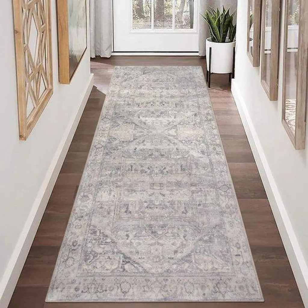 Tapis Vintage Antidérapant 65x180 cm : Tissage Plat Spécial Cuisine
